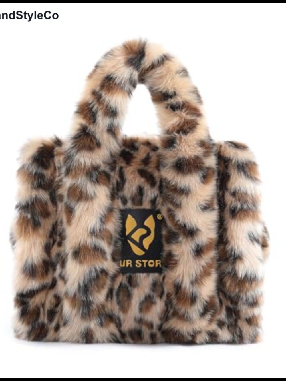 Faux Fur Tote Bag Plush Shoulder Handbag Fuzzy Purse Large Capacity